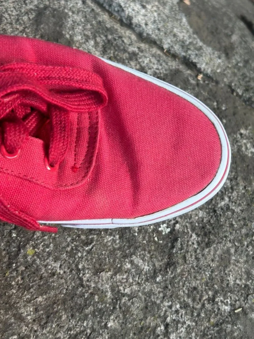 Polo by Ralph Lauren Men’s Hanford Red Canvas Low-Top Sneakers Size 11.5